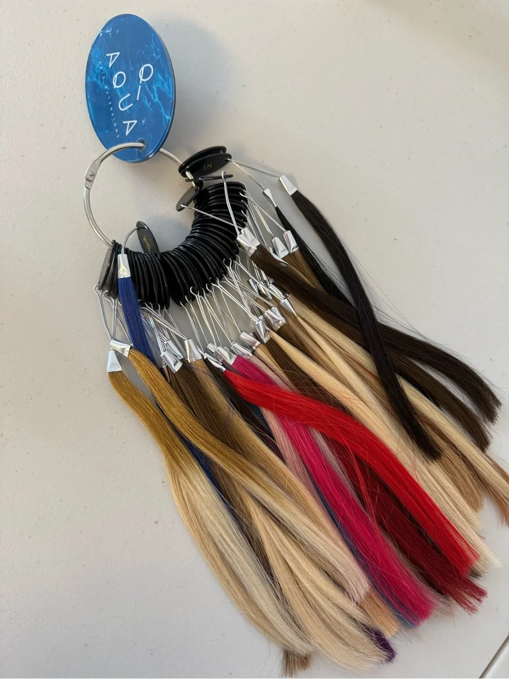 AQUA Hair Extensions Professional Ring Salon Hair Extension Color Swatch Sample